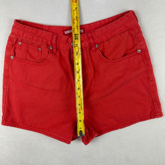 Vintage Unionbay Red High Waisted Denim Shorts Women's Size 9 90s Y2K Cotton - Picture 10 of 13